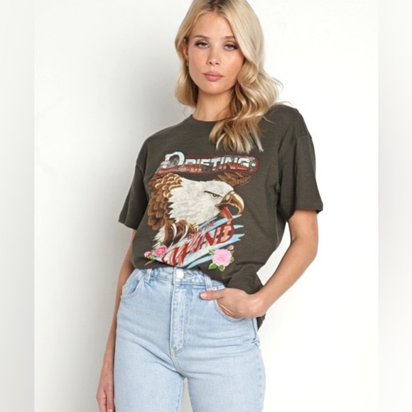 Spell Wind Drifter Biker Tee Charcoal NWT! - Picture 3 of 3